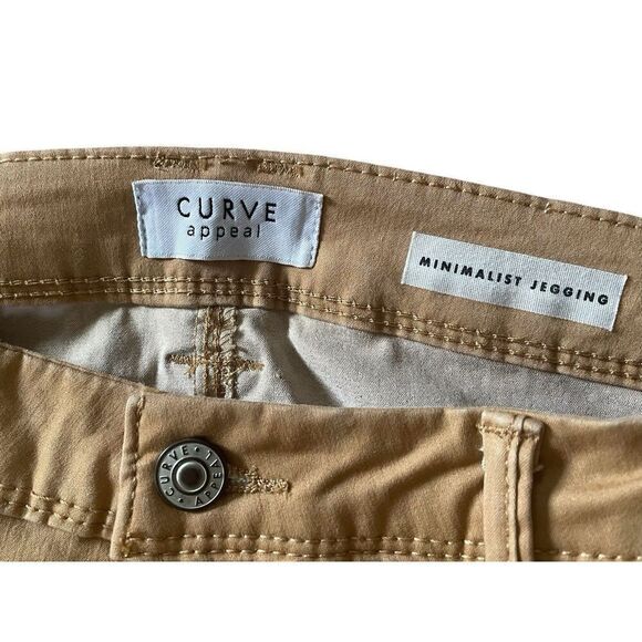 Curve Appeal Jeans Womens Mustard Minimalist Jegging Stretch Size 10/30 - Picture 3 of 10